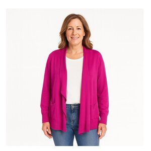 Diane von Furstenberg Cashmere Blend Draped Cardigan Size M VGUC